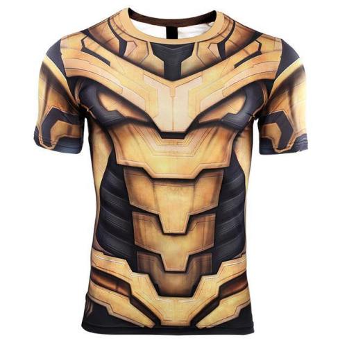 Thanos 3D Printed T Shirts Men Avengers 4 Endgame Compression Shirt  Summer Cosplay Costume Tights Short Sleeve Tops Male
