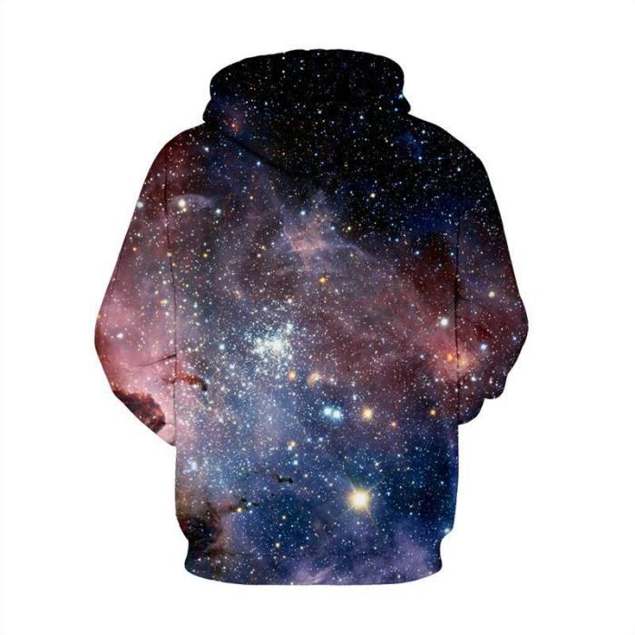Mens Hoodies 3D Graphic Printed Galaxy Pizza Cat Pullover