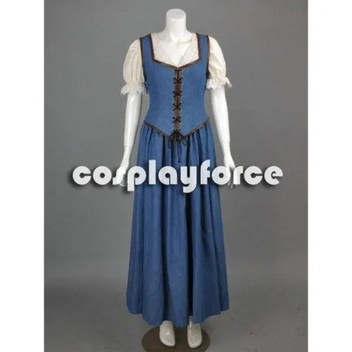 Once Upon A Time Belle Dress Cosplay Costume