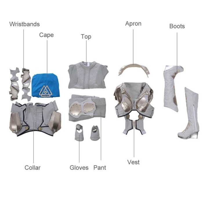 Thor 3 Ragnarok Valkyrie Costume White Suit Halloween Costume Full Set Outfit