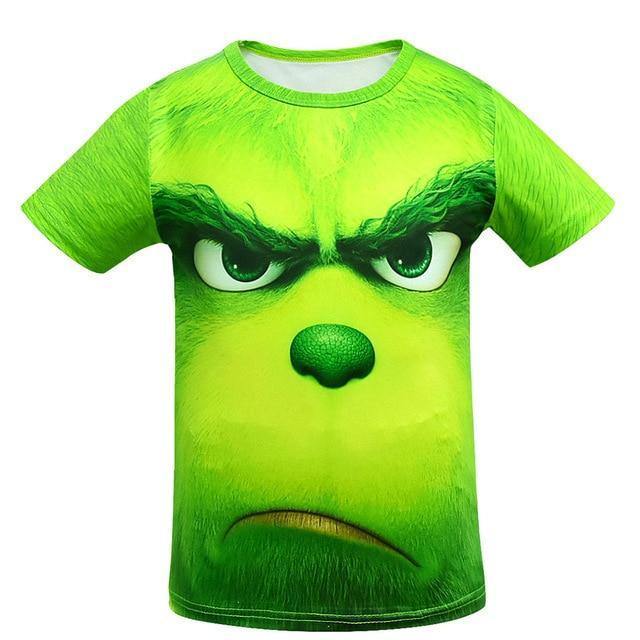 Grinch Full Face 3D Clothes Hoodies T Shirts Sweatshirts Cartoon Cosplay The Grinch Costume