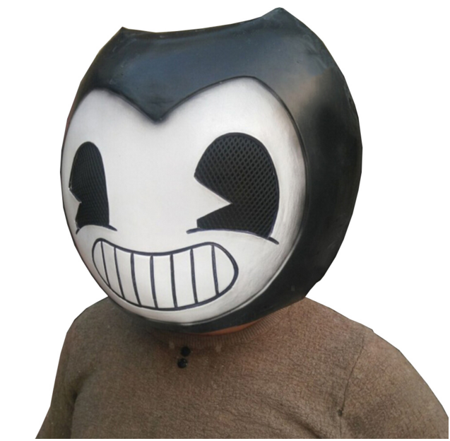 Bendy And The Ink Machine Bendy Mask Cosplay Latex Mask Props Halloween Helmet
