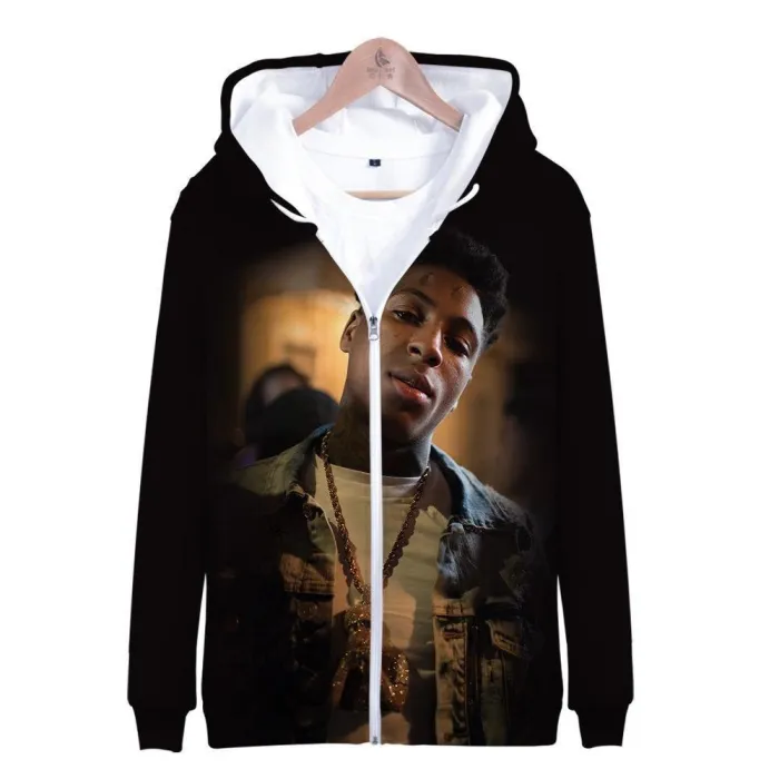 American Rapperr Youngboy Zip Up Hoodie 3D Printed Sweatshirt
