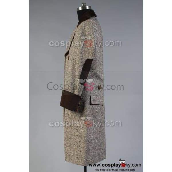 Doctor Who Dr. Wenge Brown Long Trench Coat Costume Custom Made