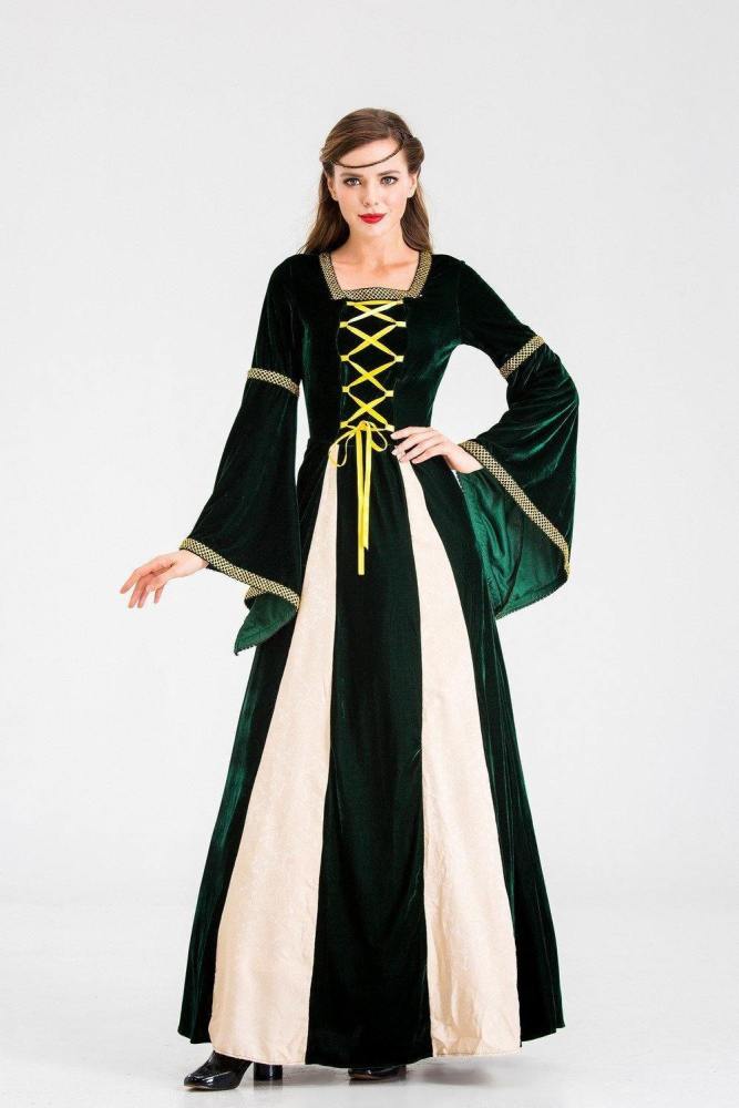 Vintage Long Skirt Wholesale Medieval Court Queen Princess Earl Stage Costume