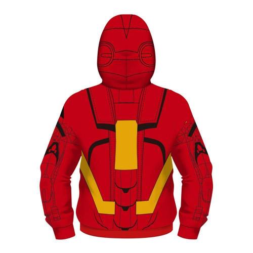 Kids Iron Man Full Zip Hoodie Sweatshirt