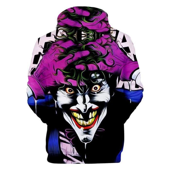Haha Joker Print Hoodie For Men Women