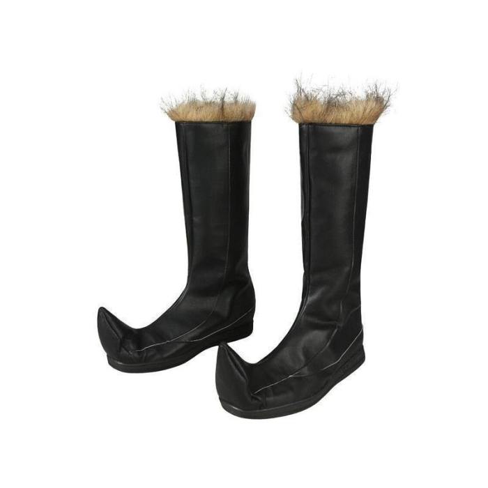 Froze 2 Costume Kristoff Bjorgman Cosplay Snow Queen Anna Elsa  Boots Party Only Shoes Knee High Halloween Leather Unisex Adult