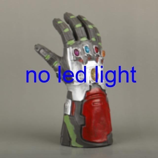 Avengers 4 Endgame Iron Man Infinity Gauntlet Led Light Cosplay Arm Thanos Latex Gloves Arms Marvel Superhero Weapon Party Props