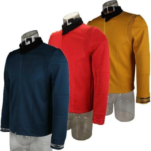 Star Trek Discovery Season 2 Starfleet Captain Kirk Shirt Uniform Badge Costumes Men Adult Halloween Cosplay Costume