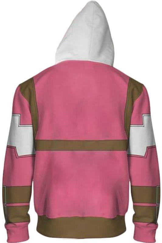 Teen Hoodie Superhero Gwenpool 3D Zip-Up Sweatshirt Unisex Pink