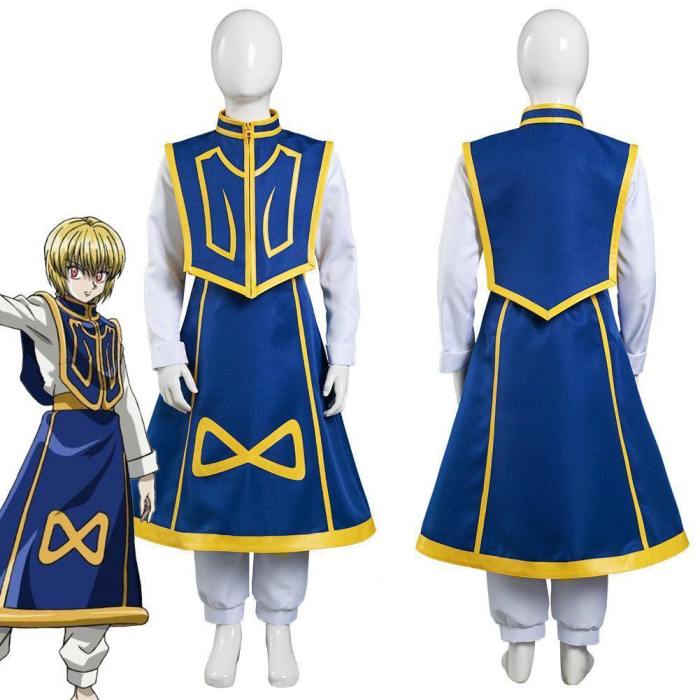 Hunter X Hunter Kurapika Kids Pants Cape Outfits Halloween Carnival Suit Cosplay Costume