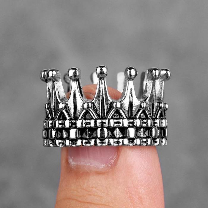 Vintage Stainless Steel Crown Ring