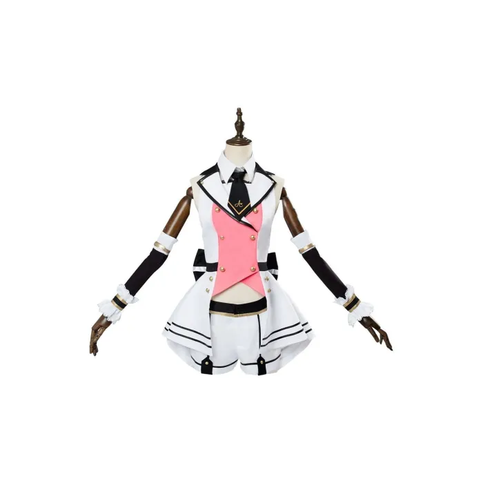 A.I.Channel Kizuna Ai Cosplay Costume Girls Pink Sexy Outfit