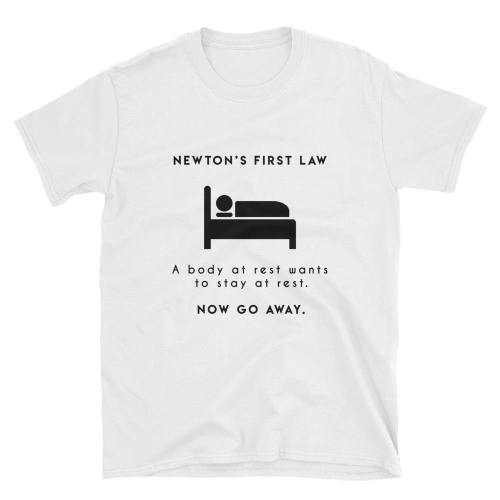  Ton'S First Law  Short-Sleeve Unisex T-Shirt (White)