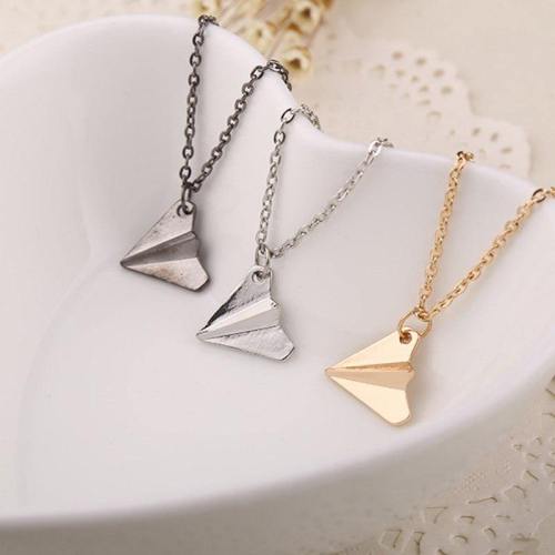 Simply Fashion - Origami Airplane Necklace