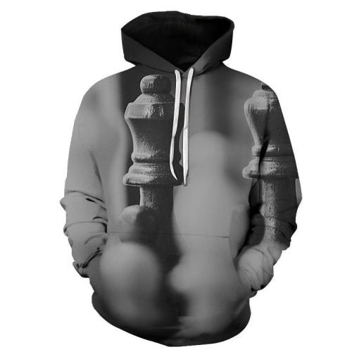 Black & White Chess 3D - Sweatshirt, Hoodie, Pullover