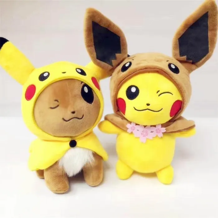 Pocket Animals Pikachu Eevee Gengar Plush Stuffed Dolls Toy Kids Gift