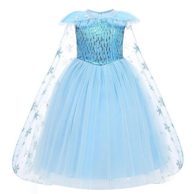 Kids Frozen 2 Princess Elsa Dress Halloween Cosplay Costume Clothes