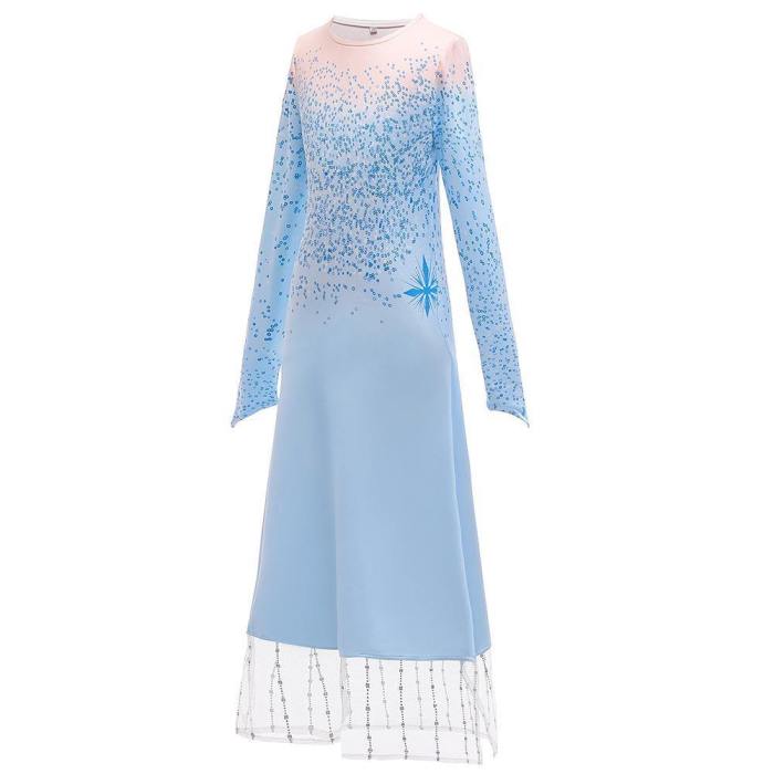 Frozen 2 Kids Girl Elsa Costume 2 Pieces Dresses Pants Outfit For Party Holiday