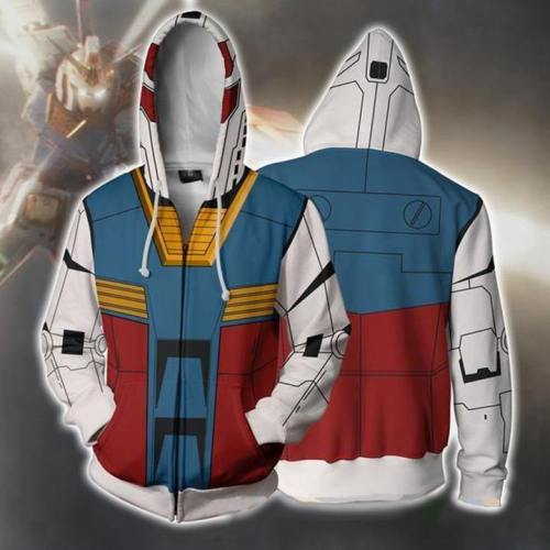 Mobile Suit Gundam Hoodies Gundam Zip Up Hoodie