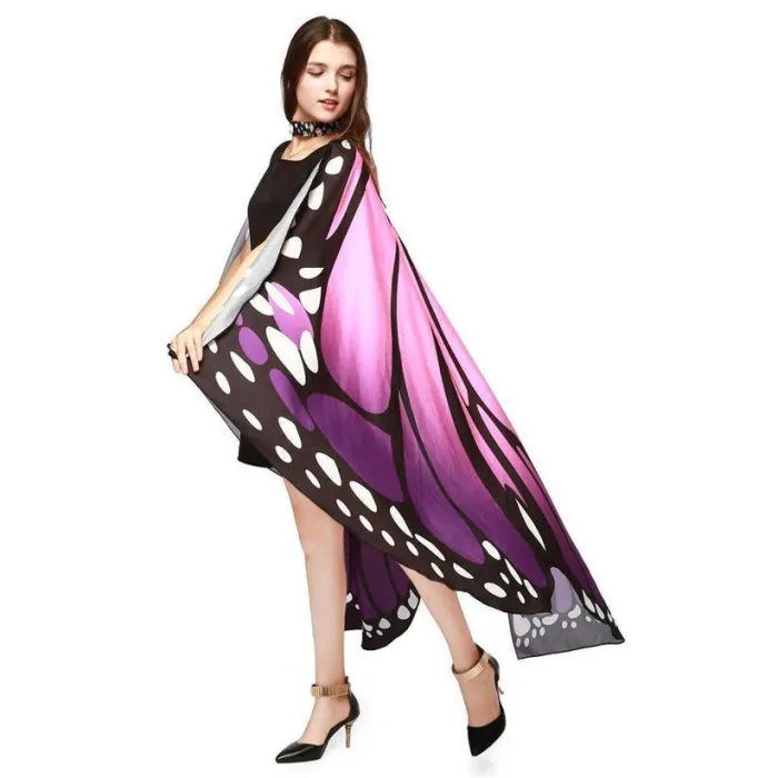 Butterfly Wings Pashmina Shawl Scarf Nymph Pixie Poncho Costume Accessory 5