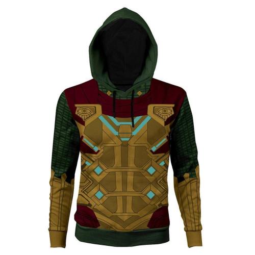 Unisex Mysterio Quentin Beck Hoodies Spider-Man Far From Home Pullover 3D Print Jacket Sweatshirt