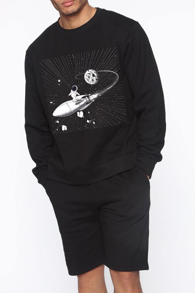 Astronaut Skater Funny Sweatshirt For Men