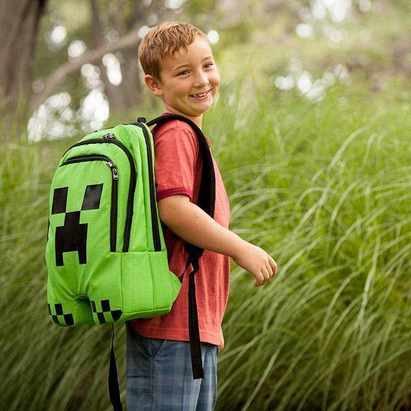 Minecraft Creeper Cartoon Backpack Children School Bags Boys And Girls Backpack