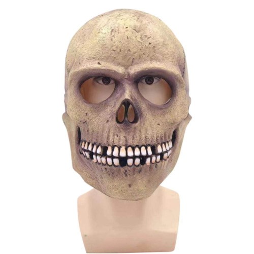 Skull Latex Mask Head Cover Halloween Cosplay Props