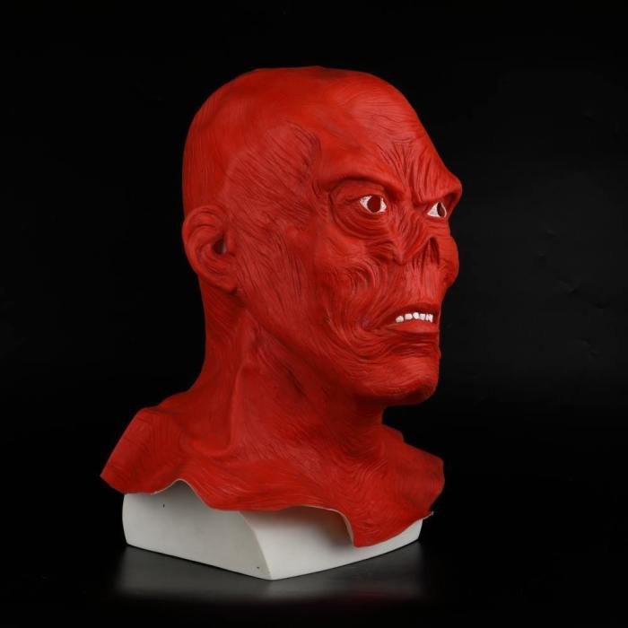 Star Wars Horror Full Head Masquerade Red Skull Hood Latex Mask Halloween Cosplay Zombie Mask New