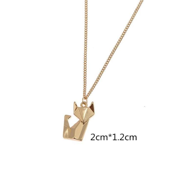 Simply Fashion - Origami Cat Necklace