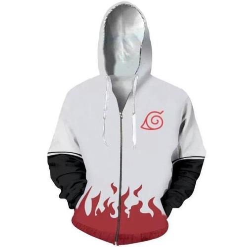 Naruto Hoodie - Yondaime Hokage Zip Up Hoodie