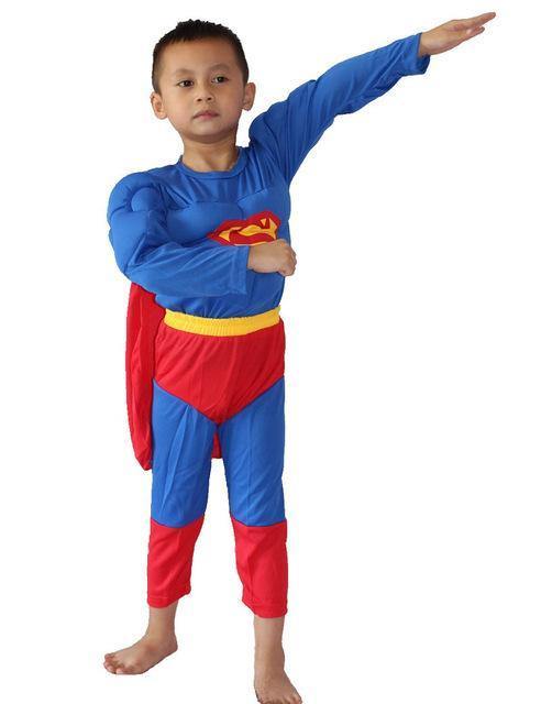 Kids Halloween Costume Captain American Spiderman Batman Superman Robin The Hulk The Flash Muscle Avengers Cosplay Costume