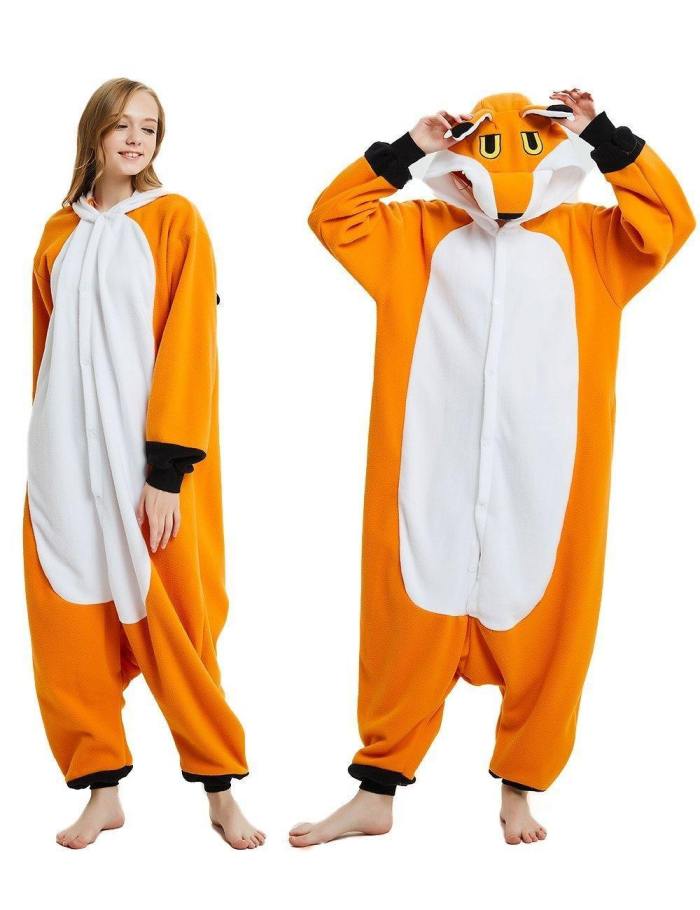 Fox Animal Costume For Teen Halloween Cosplay Onesie Pajamas For Women