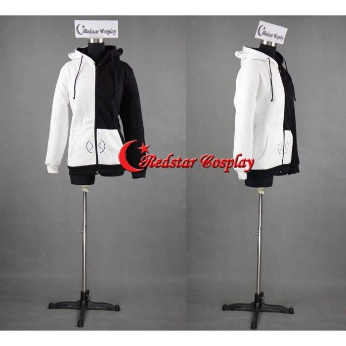 Dangan Ronpa Monobear Monokuma White Black Bear Cosplay Costume Jacket Hoodie