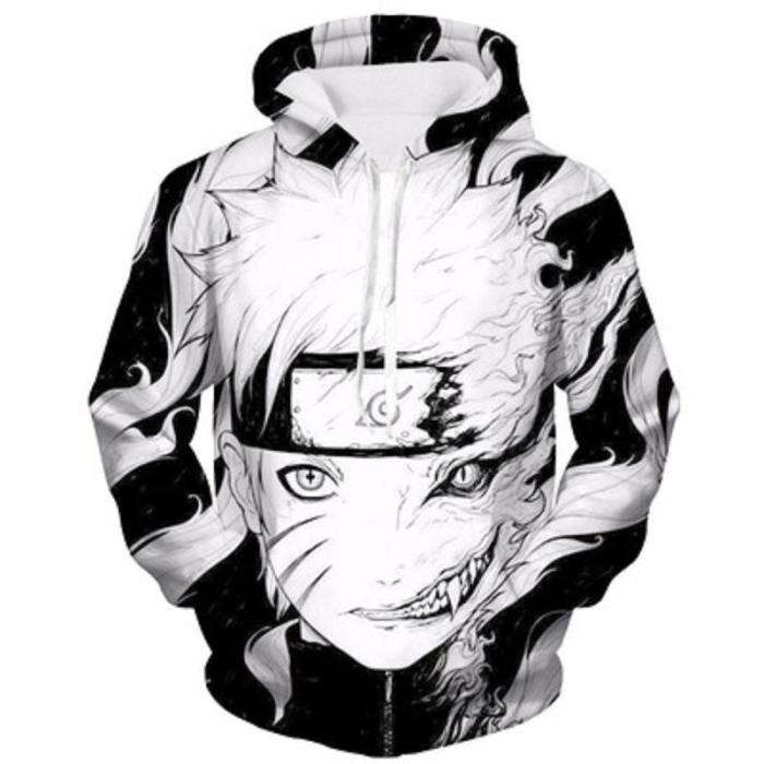 Naruto Hoodie Coat Sweatshirts Kakashi Akatsuki Sasuke O'Brien 3D Hoodies Pullovers