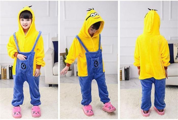 Child Romper Yellow Man Costume For Kids Onesie Pajamas For Girls Boys