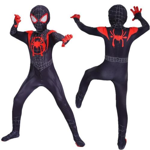 Spider Man Miles Morales Halloween Cosplay Costume Adult Boys Bodysuit
