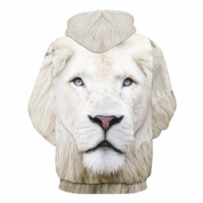 3D Print Hoodie - Realistic Lion Pattern Pullover Hoodie  Css030
