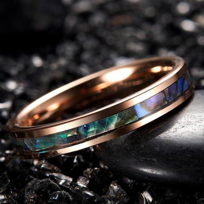 Rose Gold Abalone Ring