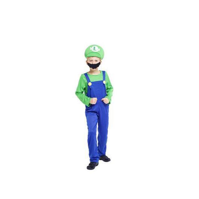 Super Mario Luigi Bros Cartoon Uniform Family Clothes Cosplay Costumes