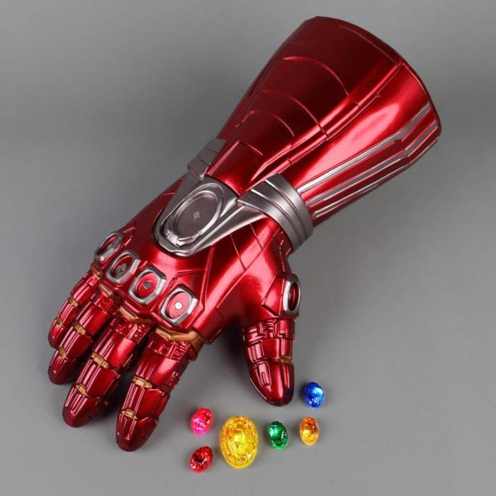 Avengers Endgame Iron Man Gauntlet Gloves Stone Movable Led Light Infinity War Glove Halloween Cosplay Props