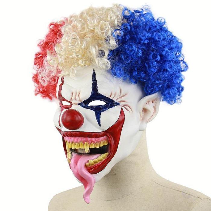 Joker Long Tongue Masks Afro Mask For Halloween Party