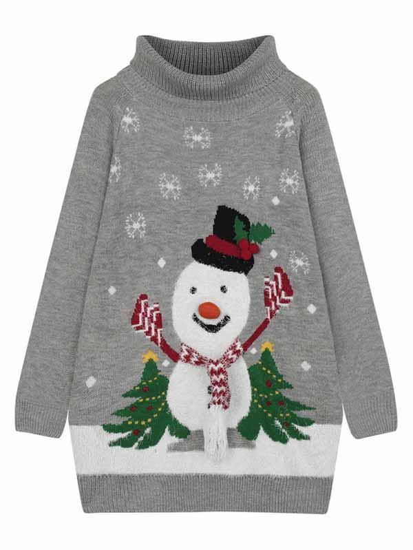 Snowman Ugly Christmas Sweater Dress For Women