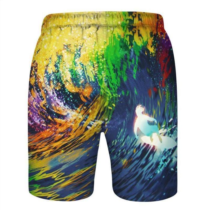 Colorful Galaxy Beach Board Shorts