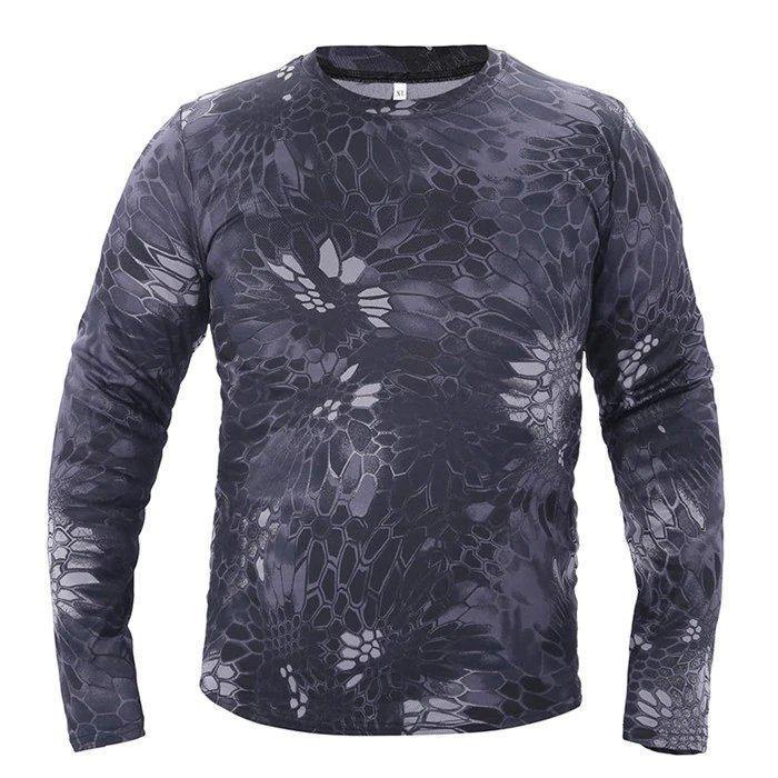 Quick Dry Camouflage Long Sleeve Shirt For Outdoor Activities