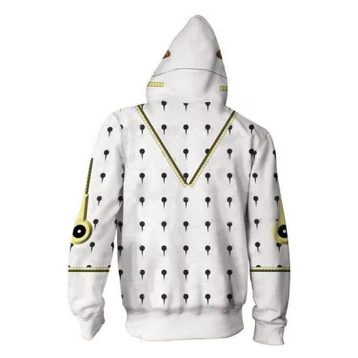 Unisex Bruno Bucciarati Hoodies Jojo'S Bizarre Adventure Golden Wind Zip Up 3D Print Jacket Sweatshirt