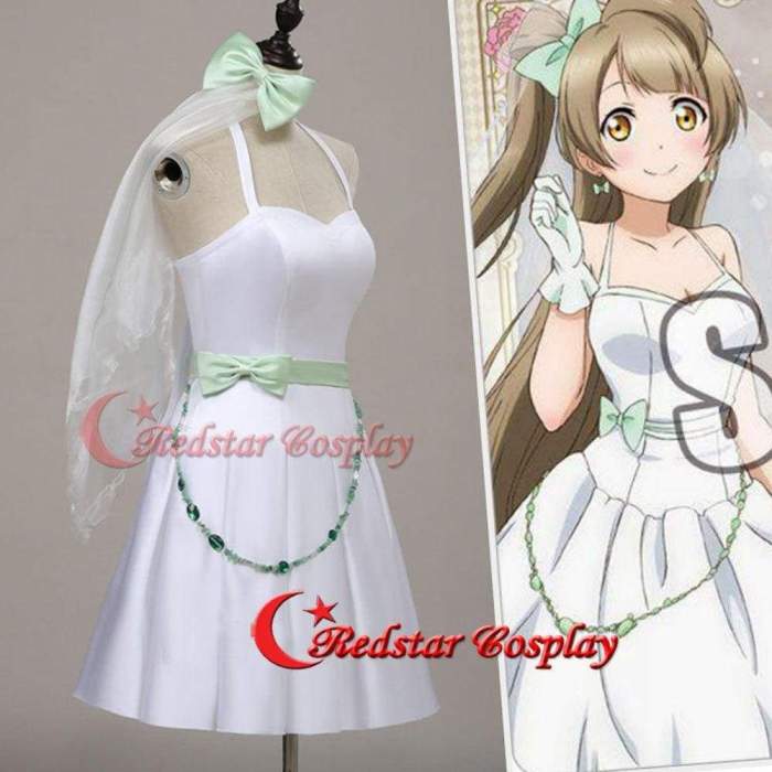 Love Live Cosplay Costume Wedding Dress Cosplay Kotori Minami Cosplay Costume Daily Dress