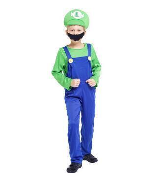 Super Mario Bros Cosplay Dance Costume Set Children Halloween Party Mario Cosplay For Adults And Kids